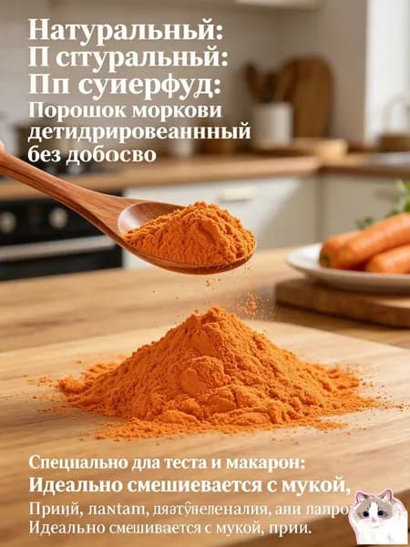 Морковный порошок натуральный , сушеный пищевой краситель для теста