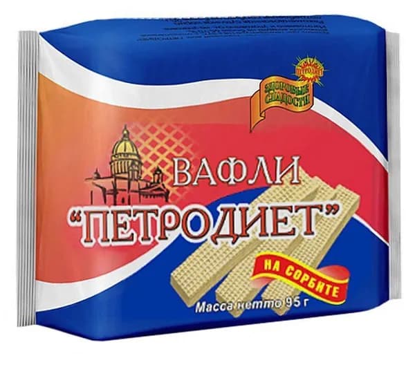Вафли Невские пт сливочно-ванильные на сорбите 95 г