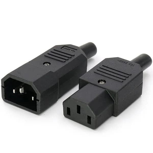Соединительная муфта Cold Devices C14 C13 250 В 10 А, розетка питания IEC-320, черная.