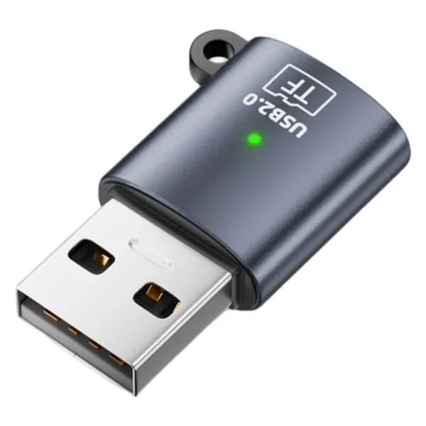 (1 шт.) Адаптер для TF-карт, USB, тёмно-серый