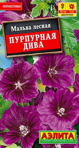 Семена Мальва Пурпурная Дива (0,1г) - Аэлита
