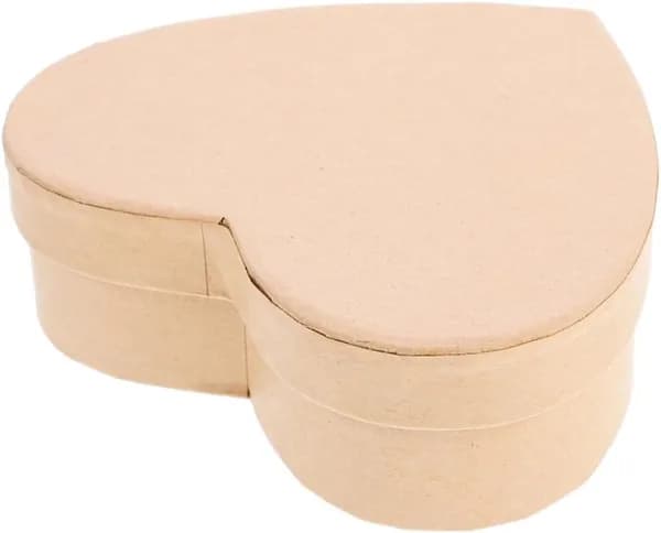Подарочная коробка Amosfun в форме сердца с крышкой, из крафт-бумаги, для хранения конфет и украшений, Дня святого Валентина, свадеб, дней рождений, легкая, 6.49 x 4.92 x 1.96 дюйма.