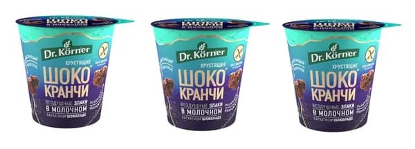Dr. Korner Шококранчи, кукурузно-рисовые в молочном шоколаде, 40г , 3 шт