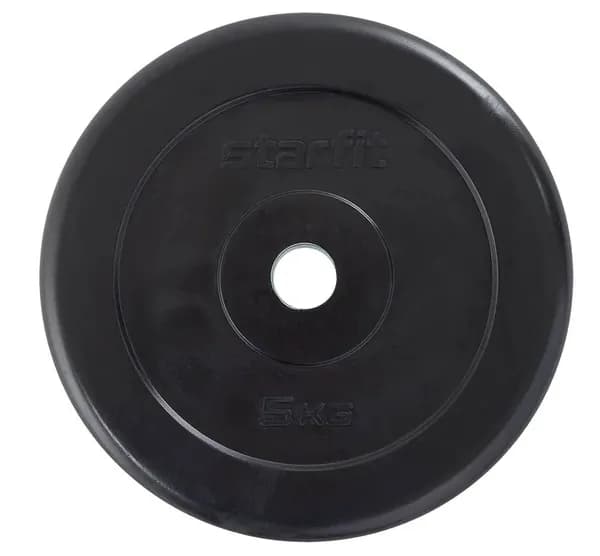 Диск обрезиненный BB-202, d 26 мм, черный, 5 кг