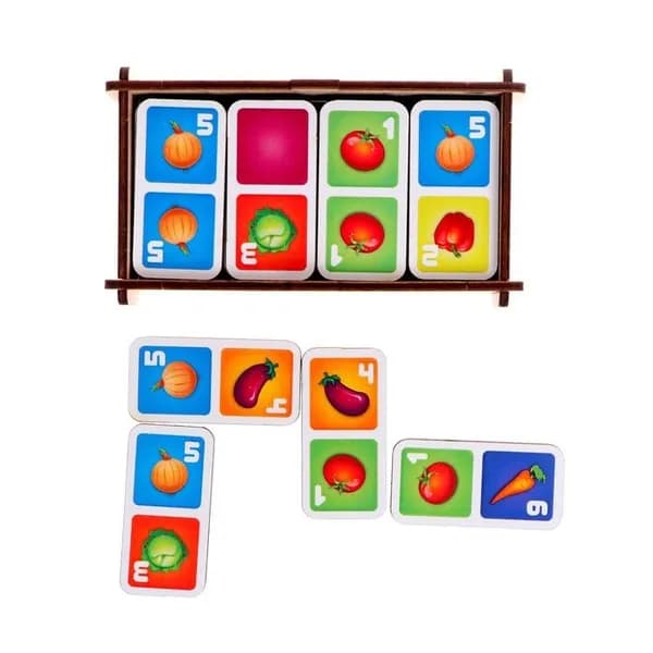 Игра Домино Овощи, ТМ Сибирские игрушки