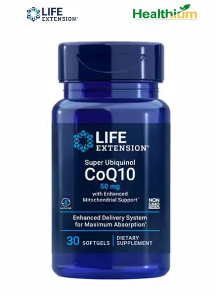 Life Extension Super Ubiquinol CoQ10 50мг 30 софтгелевых капсул Коэнзим Q10 50 мг убихинол