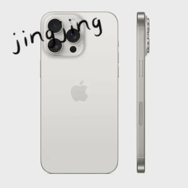 Муляж iPhone 15 Pro White Titanium / Макет-копия смартфона Айфон 15 Про белый титан / Образец для витрины iPhone 15 Pro белый титан