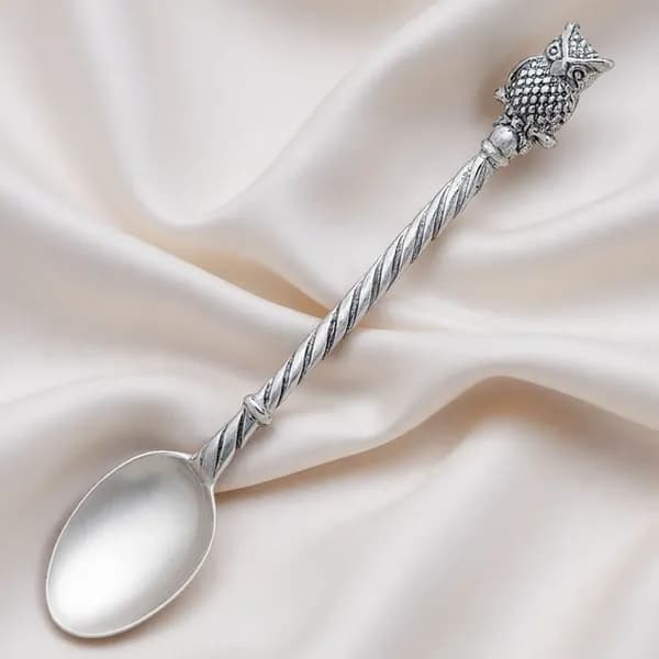 Ложка серебряная 925 пробы Сова Л-26