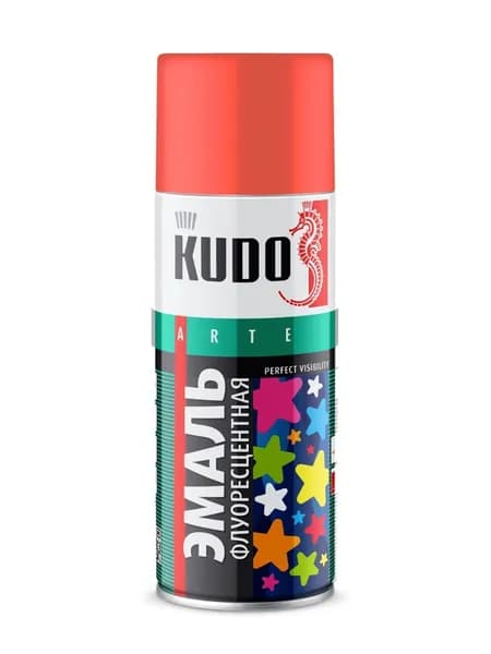 Эмаль флуоресцентная KUDO оранжево-красная 520 мл арт. KU-1206
