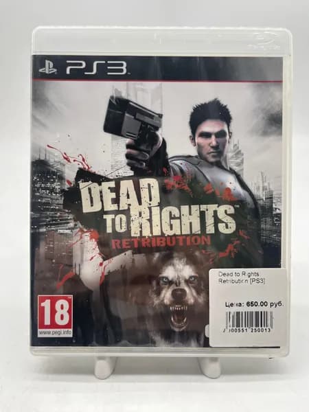 Dead to rights: Retribution / Диск с игрой для PS3, перепак