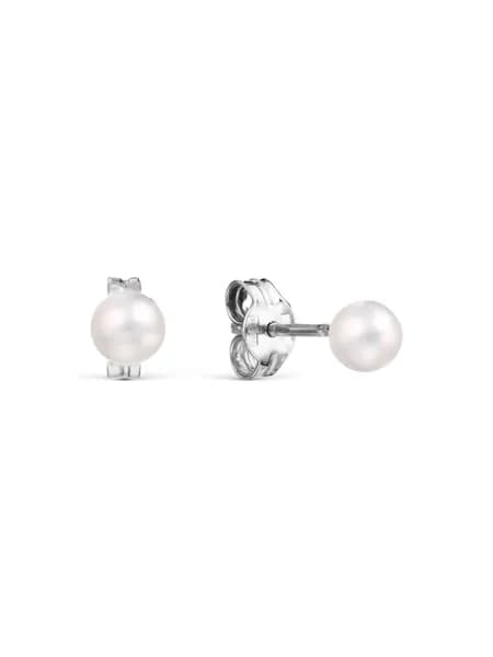 Серьги женские серебряные 925 пробы с жемчугом, KARATOV