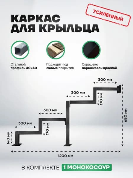 Каркас для крыльца , 4ст-1шт.