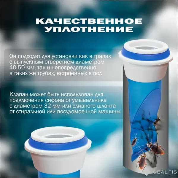 Сухой затвор для душевого трапа с защитой от запаха и обратного тока воды (Клапан для трапа силиконовый)-X4