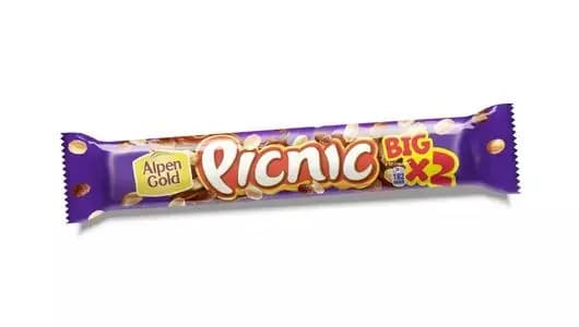 Шоколадный батончик Picnic Big с арахисом и изюмом 76 г