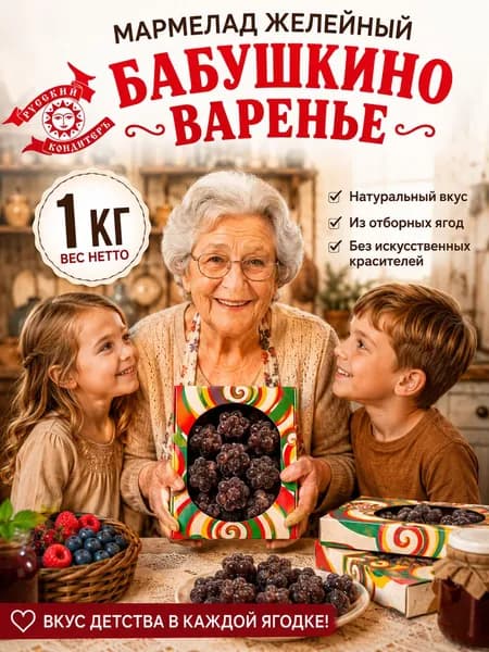 Мармелад желейный 1кг Русский Кондитеръ