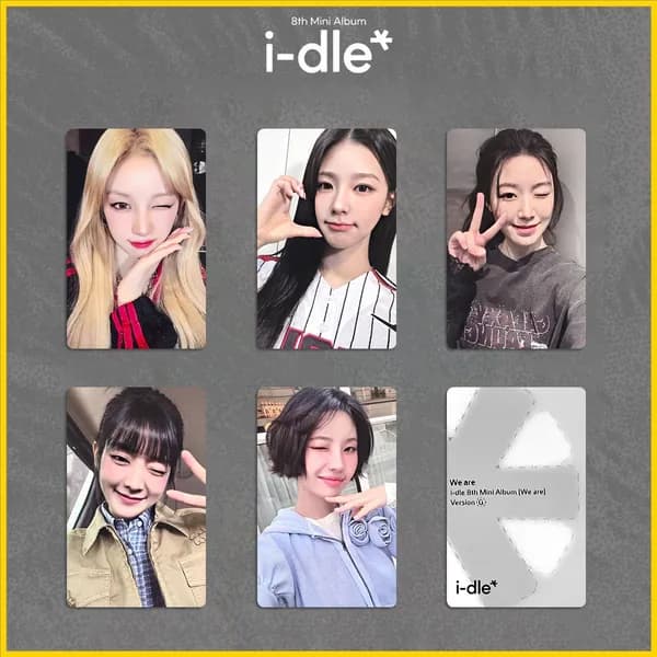 Карточки i-dle Фотокарточки We are (G)I-DLE кпоп карты Коллекционная карточка 5.4*8.6cm 5 шт