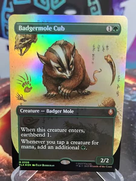 Магия сбора прокси-карт MTG PROXY CARDSВысококачественные нефольговые карты Badgermole Cub #326 foil