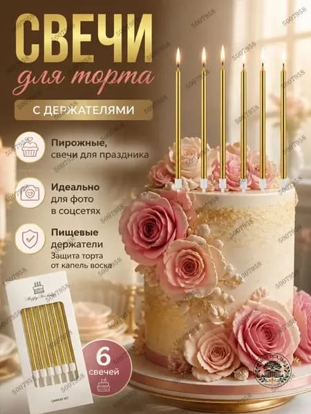 Свеча 13.5 см 6 шт