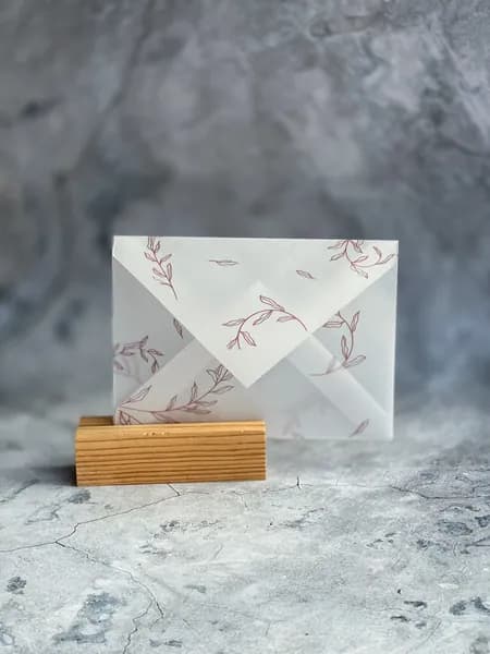 Конверты из кальки с принтом, для приглашений, сертификатов, приглашений, открыток. 5 шт