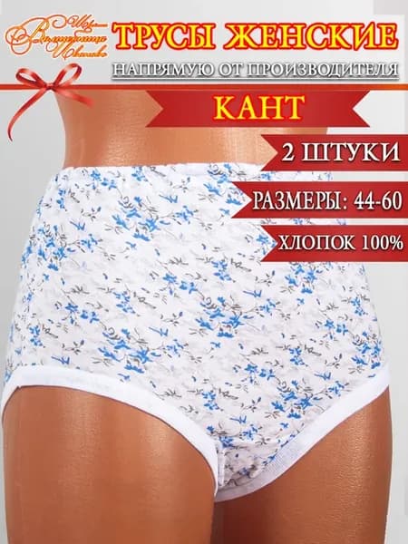 Трусы женские Кант цветочек 2 штуки