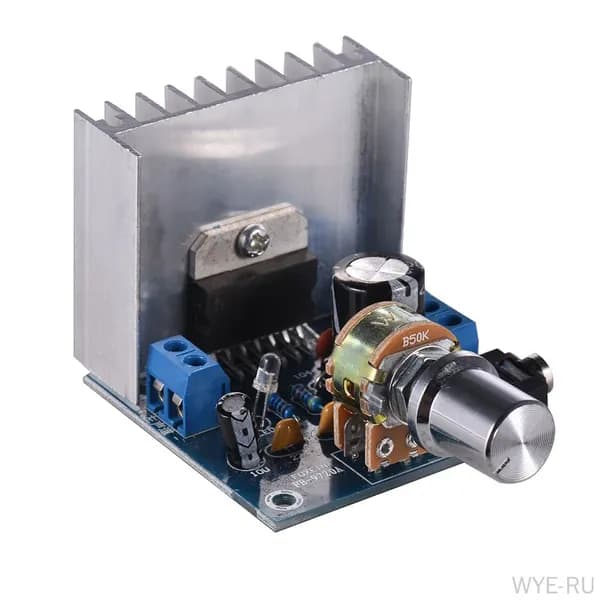 Стерео Усилитель 2.0 15W+15W Двухканальный Модуль DIY Плата с Радиатором