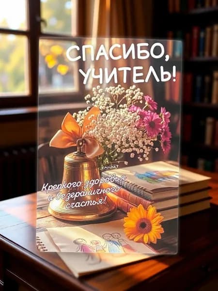 Открытка №2 "Любимому учителю" 10*15