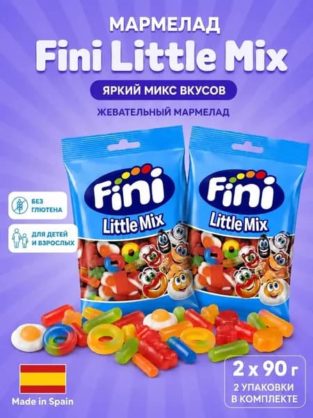 FINI / Мармелад жевательный "Мини Микс", 2 шт*90 гр. Натуральные сладости / Испания