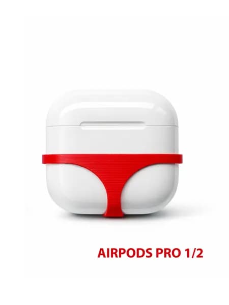 Чехол трусы красные для наушников Airpods 1/2 стринги