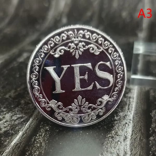 Памятная металлическая монета YESNO