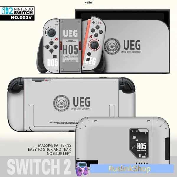 Эксклюзивные мультяшные наклейки для консоли Нинтендо SWITCH2, белые