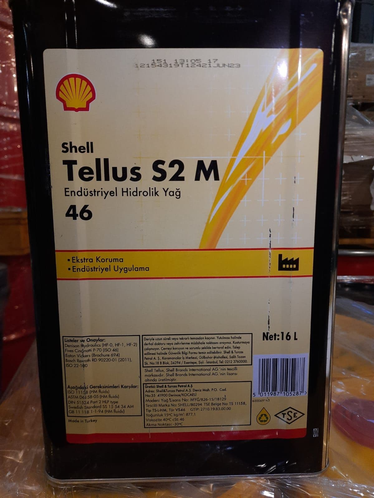 Гидравлическое масло Shell Tellus S2 M 46, 16 л.