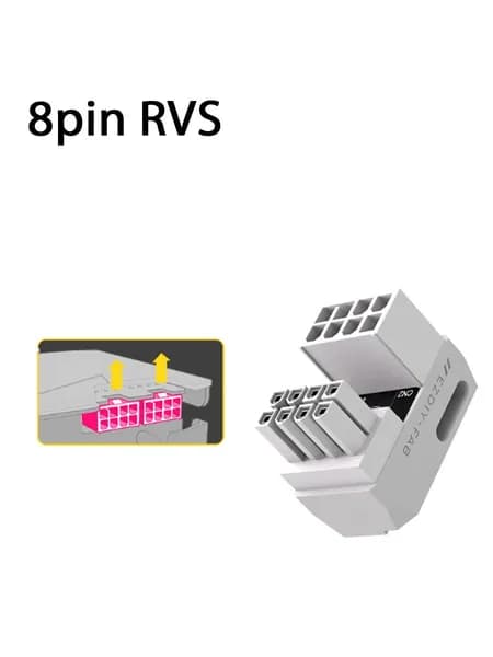 ATX адаптер 8pin угол 180 градусов RVS