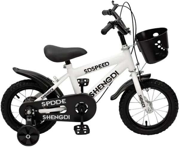 Велосипед детский 12" дюймов двухколесный SHENGDI Z-12 со съемными колесами четырехколесный, велик.