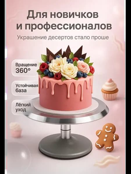 Поворотный столик для торта-тортовница 31см