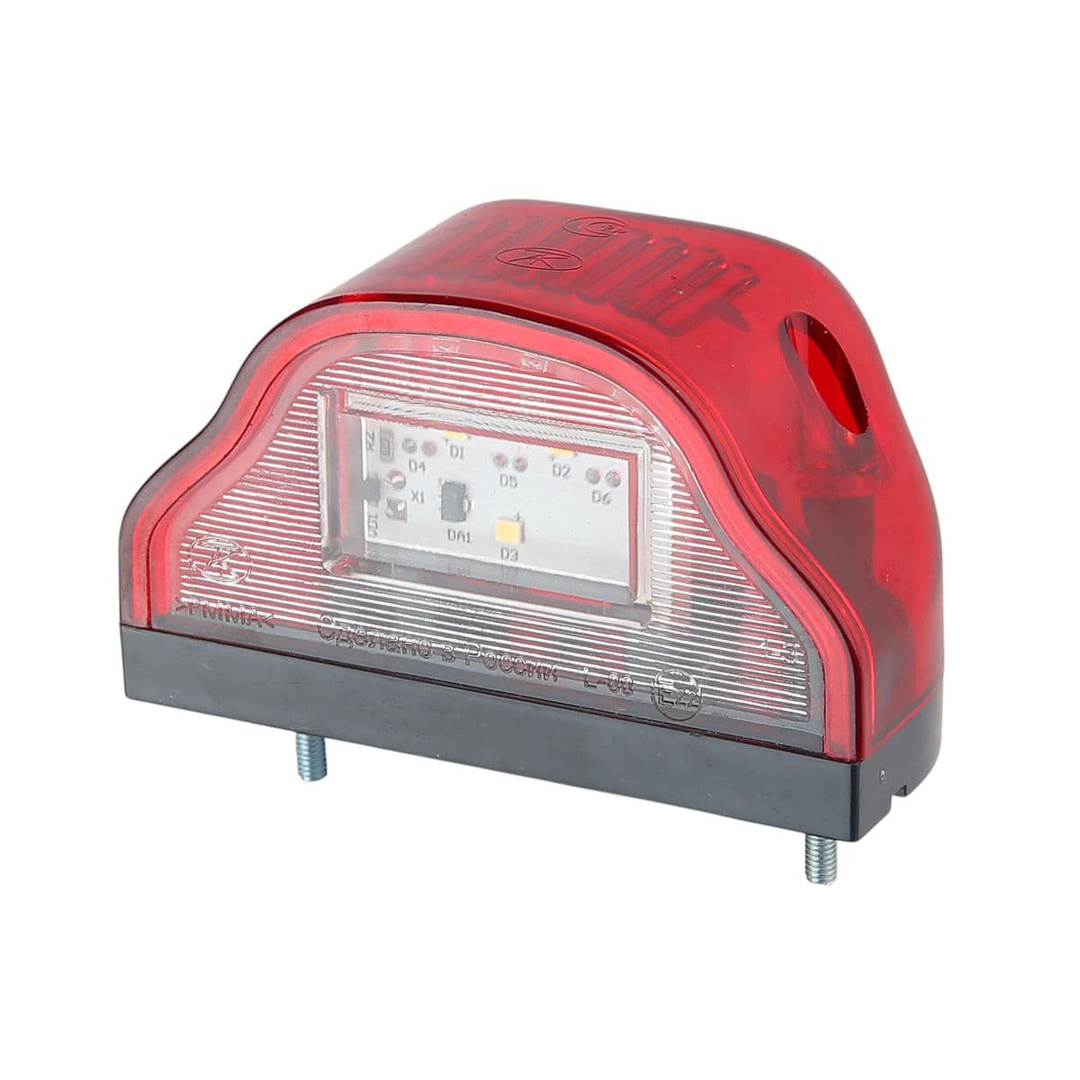 Фонарь подсветки номера автомобиля 12-24В ПН-01.3717-06 6LED красный (6 диодов)