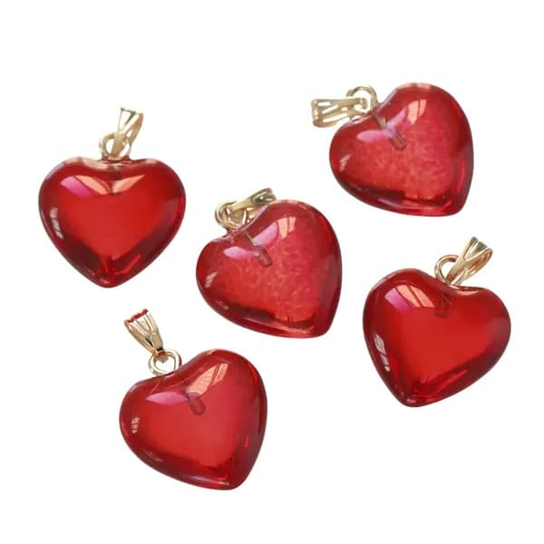 Подвеска сердце 16х19,5 мм, diy фурнитура для бижутерии, 2 штук, цвет красный