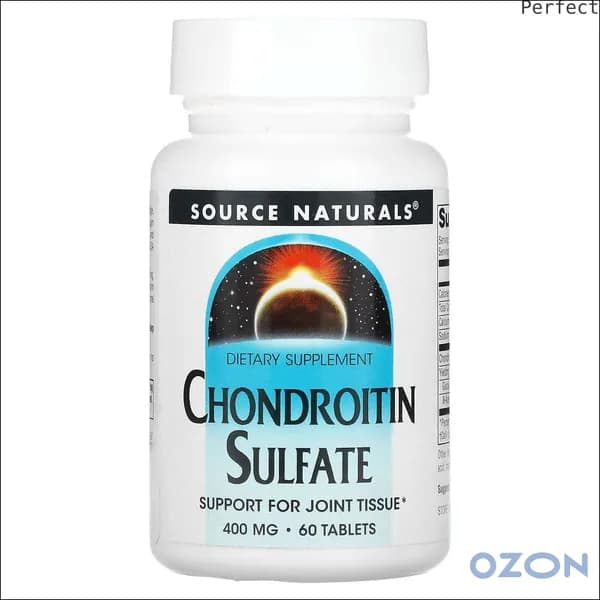 Source Naturals, Chondroitin Sulfate, 400 мг, 60 таблеток Perfect