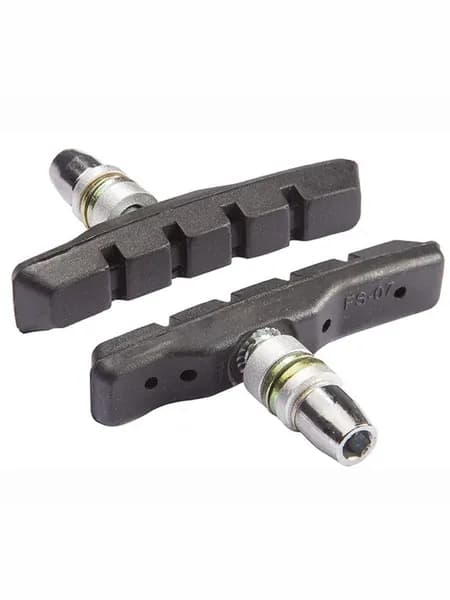Тормозные Колодки V-brake 70мм резьбовые с шайбами и гайками, комплект -2шт., черные SJ-510A (арт. ТР85180)