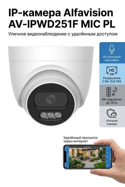 IP Видеокамера Alfavision AV-IPWD251F MIC PL