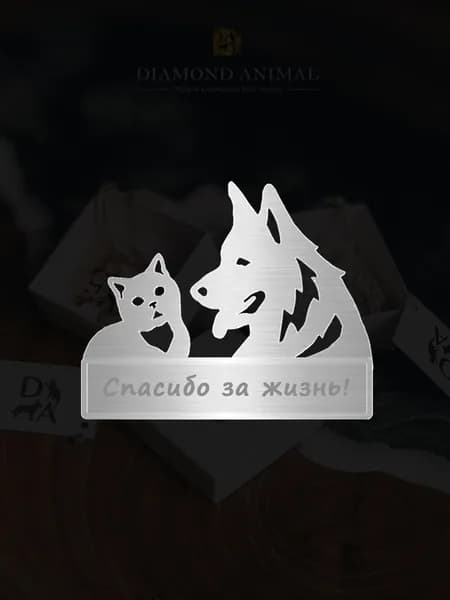 DIAMOND ANIMAL брошь значок для ветеринара, кинолога, хендлера, заводчика, серебро 925 с родием