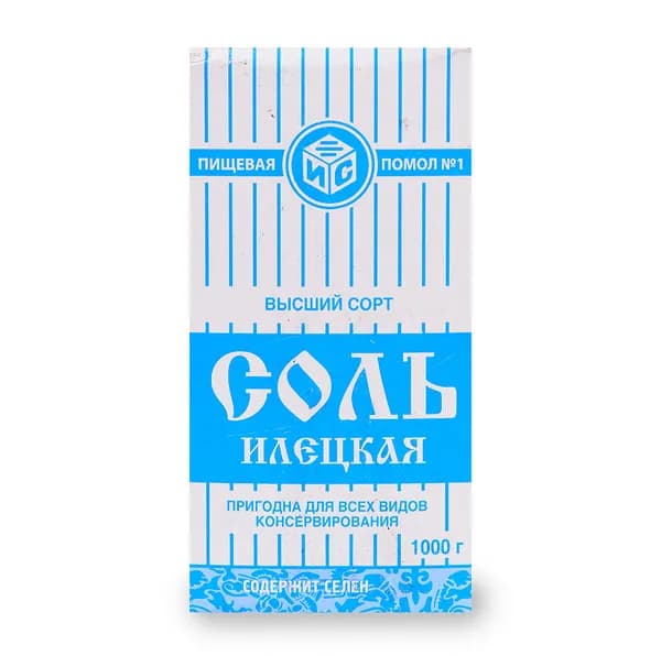 Соль помол №1, Илецкая , 1 кг, Россия