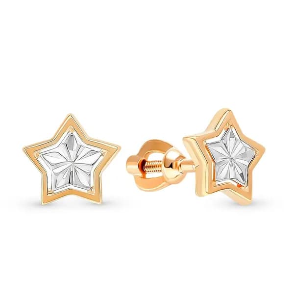 Серьги женские из красного золота 375 пробы 585GOLD