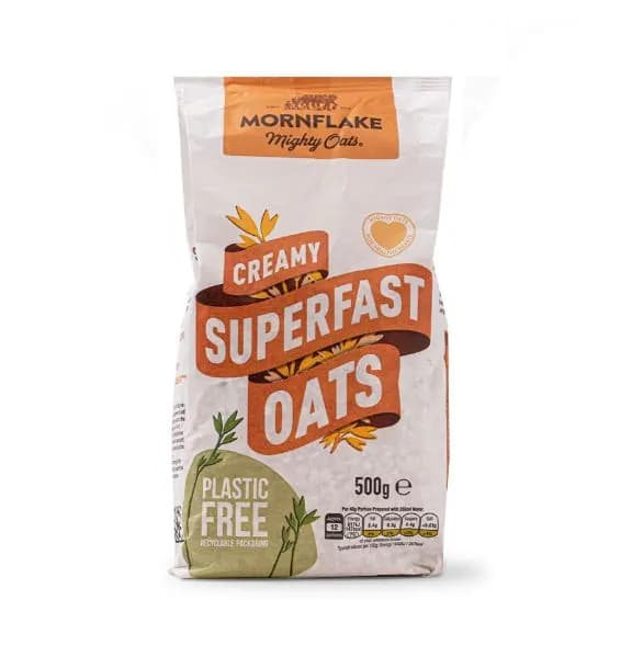 Хлопья овсяные крупные Mornflake Creamy Superfast oats 500г, Великобритания