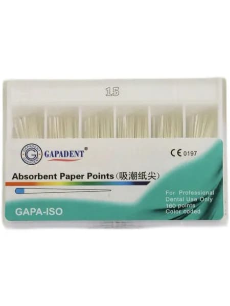 Абсорберы конусность 2 №15 (160ШТ), GAPADENT (3шт)