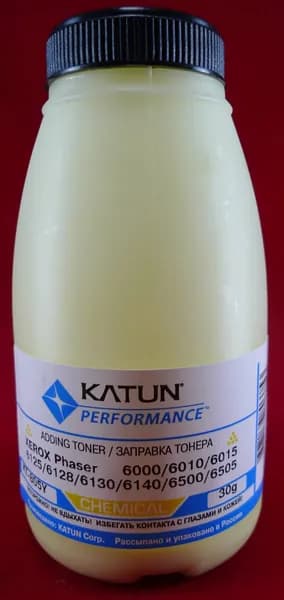 Тонер для принтера Katun, 30г, желтый, KT-805Y
