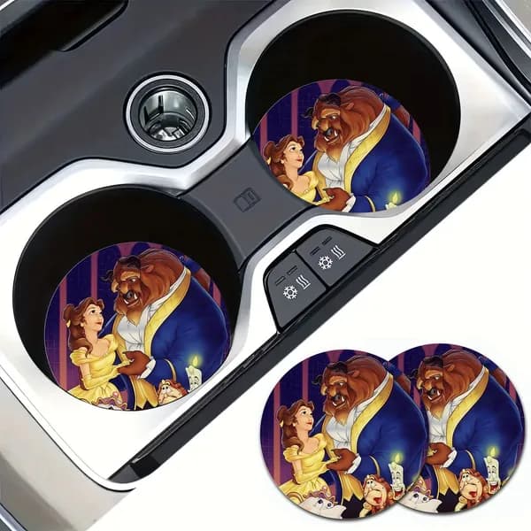 Акриловая автомобильная подставка Disney Beauty and the Beast из 2 частей