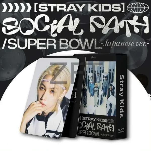 Карточки K-POP Stray Kids/карты Стрей Кидс Social Path/Super Bowl - 55шт.