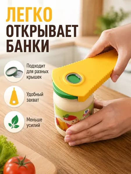 Открывалка 19 см пластик золотой