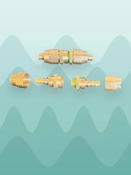 Медный соединитель для ремонта шлангов опрыскивателей, - D