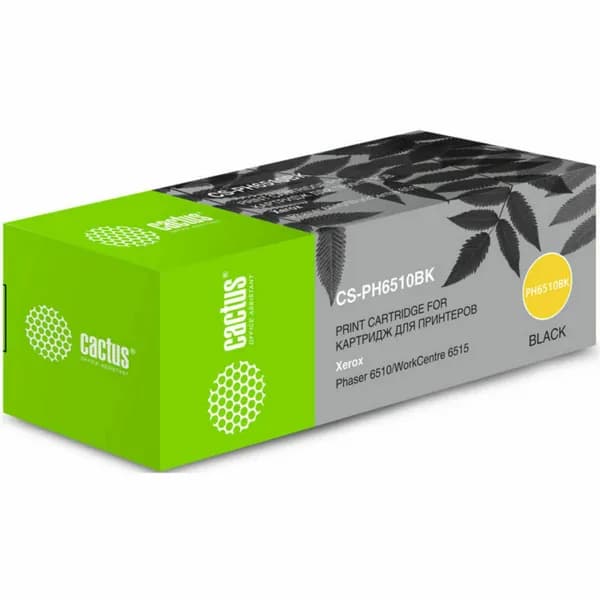 Картридж лазерный Cactus 106R03484 CS-PH6510BK black (2500стр.) для Xerox Phaser 6510DN/WC 6515DN (CS-PH6510BK)